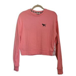 Victoria's Secret PINK Sweatshirt S Small Pink Long Sleeve Crop